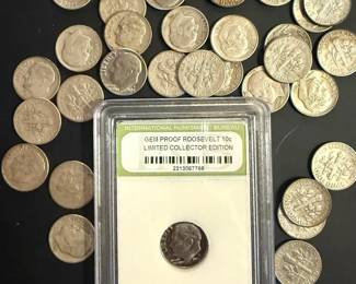 1981 Roosevelt Dime Gem Proof Other Coins From The 1940s and 1950s.