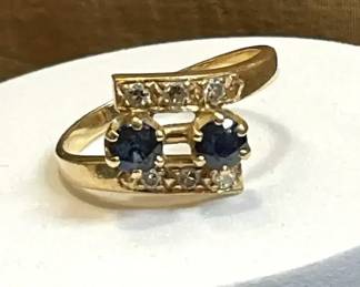 Spinel Diamond Ring