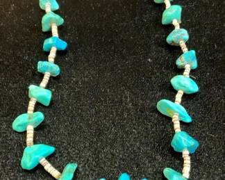 Graduated Bead Turquoise Necklace