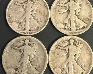 1917 1918 Walking Liberty Half Dollar Coins