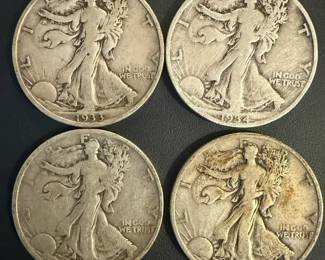 Walking Liberty Half Dollar Coins 1930s