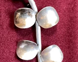Silver Danish Style Vintage Brooch