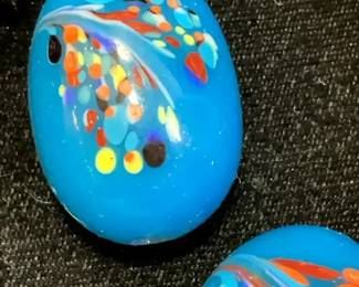 Vintage Japanese Glass Scroll weights