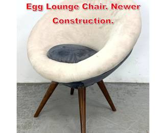Lot 194 Jean Royere Style Oeuf Egg Lounge Chair. Newer Construction. 