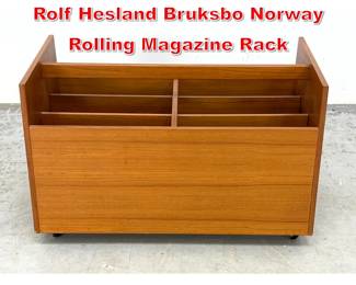 Lot 372 Vintage Danish Modern Rolf Hesland Bruksbo Norway Rolling Magazine Rack