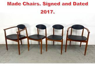 Lot 144 Set 4 Thomas Moser Studio Made Chairs. Signed and Dated 2017. 
