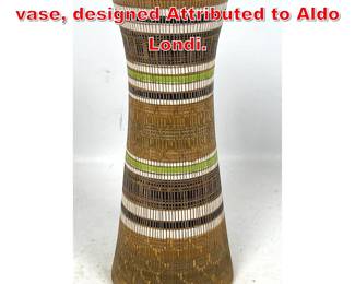 Lot 60 Bitossi Seta line ceramic vase, designed Attributed to Aldo Londi.
