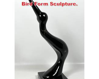 Lot 112 Modernist Polished Stone Bird Form Sculpture. 