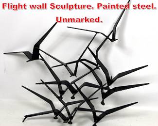 Lot 209 Curtis Jere Seagulls in Flight wall Sculpture. Painted steel. Unmarked.