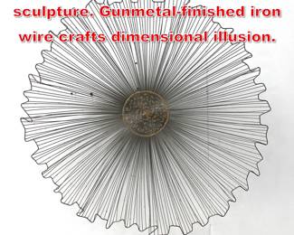 Lot 546 Marisol Metal Iron wall sculpture. Gunmetalfinished iron wire crafts dimensional illusion.