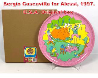 Lot 267 Italian Melamine Tray by Sergio Cascavilla for Alessi, 1997. C.S.A. Original box. 