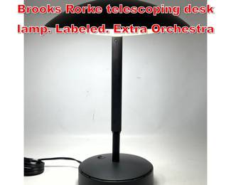 Lot 450 KNOLL by John Rizzi and Brooks Rorke telescoping desk lamp. Labeled. Extra Orchestra