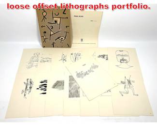 Lot 38 Paul Klee Zeichnungen 22 loose offset lithographs portfolio. 