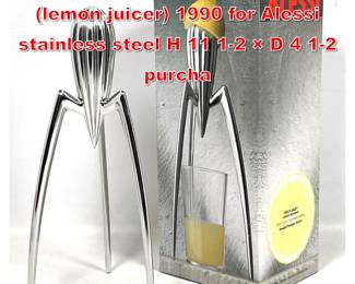 Lot 283 Philippe Starck Juicy Salif lemon juicer 1990 for Alessi stainless steel H 11 12  D 4 12 purcha