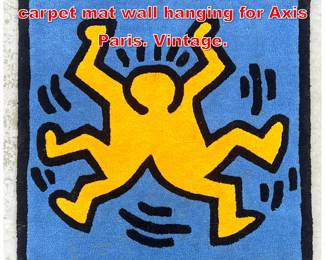 Lot 431 Keith Haring tapestry carpet mat wall hanging for Axis Paris. Vintage.