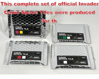 Lot 29 Invader Camo Space Tiles This complete set of official Invader Camo Space Tiles were produced for th