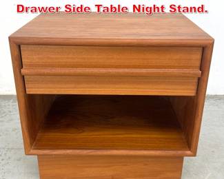 Lot 146 Danish Modern Teak 1 Drawer Side Table Night Stand. 
