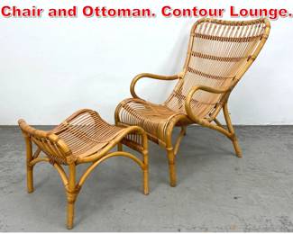 Lot 488 Franco Albini Style Lounge Chair and Ottoman. Contour Lounge. 