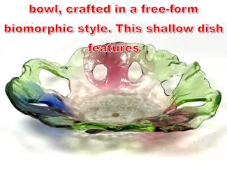 Lot 474 Salviati Murano art glass bowl, crafted in a freeform biomorphic style. This shallow dish features 