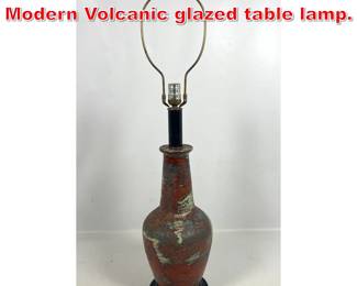 Lot 244 Vintage Mid Century Modern Volcanic glazed table lamp. 