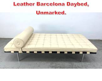 Lot 539 Mies van der Rohe Style Leather Barcelona Daybed, Unmarked. 