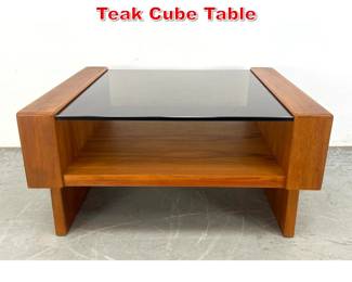 Lot 305 Danish Modern Hundevad Teak Cube Table
