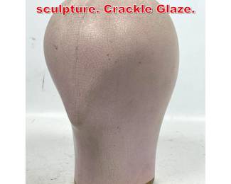 Lot 56 Vintage Display Head sculpture. Crackle Glaze. 