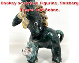 Lot 69 Anzengruber Keramik Wien Donkey sculpture Figurine. Salzberg Rasper and Sohne. 