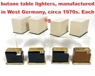 Lot 266 4pcs Augusta Lift.o.Light butane table lighters, manufactured in West Germany, circa 1970s. Each lig