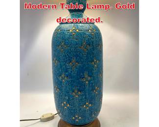 Lot 242 Bitossi Rimini Mid Century Modern Table Lamp. Gold decorated. 
