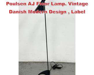 Lot 200 Arne Jacobsen Louis Poulsen AJ Floor Lamp. Vintage Danish Modern Design , Label