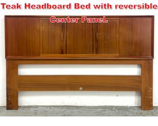 Lot 214 Falster Danish Modern Teak Headboard Bed with reversible Center Panel. 