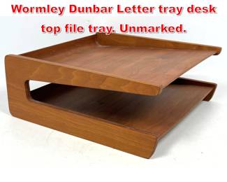Lot 131 Rare Documented Edward Wormley Dunbar Letter tray desk top file tray. Unmarked.