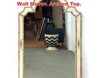 Lot 196 Decorator Stone Veneer Wall Mirror. Arched Top. 