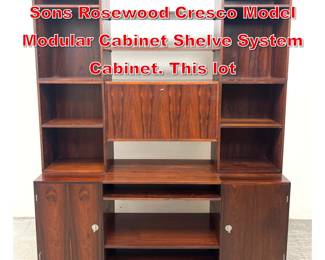 Lot 219 Finn Juhl for France and Sons Rosewood Cresco Model Modular Cabinet Shelve System Cabinet. This lot 