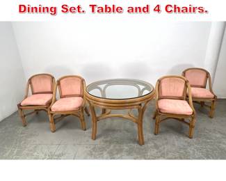 Lot 330 Henry link Wicker Rattan Dining Set. Table and 4 Chairs. 