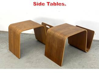 Lot 402 Pair Bentwood Magazine Side Tables. 