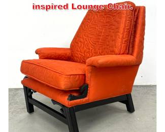 Lot 463 James Mont style Asian inspired Lounge Chair. 