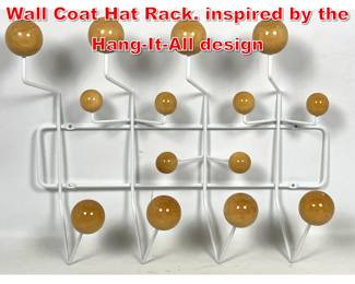 Lot 338 Eames style Atomic Ball Wall Coat Hat Rack. inspired by the HangItAll design