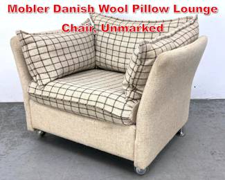 Lot 482 Sven Ellekaer for Merfac Mobler Danish Wool Pillow Lounge Chair, Unmarked