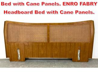 Lot 486 ENRO FABRY Headboard Bed with Cane Panels. ENRO FABRY Headboard Bed with Cane Panels. 