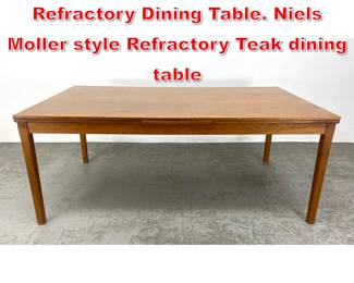 Lot 324 Danish Modern Teak Refractory Dining Table. Niels Moller style Refractory Teak dining table