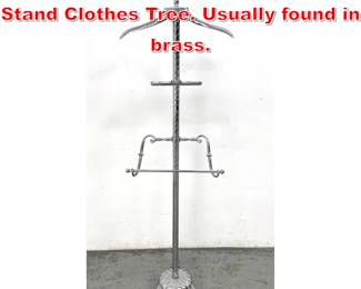 Lot 342 Italian Style Chrome Valet Stand Clothes Tree. Usually found in brass. 