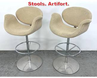 Lot 507 Pair Pierre Paulin Tulip Bar Stools. Artifort. 