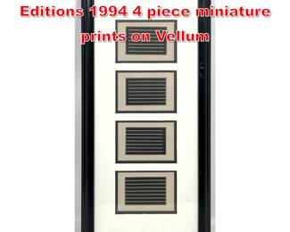 Lot 202 DONALD JUDD The Last Editions 1994 4 piece miniature prints on Vellum