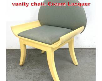 Lot 459 Springer Style boudoir vanity chair. Cream Lacquer