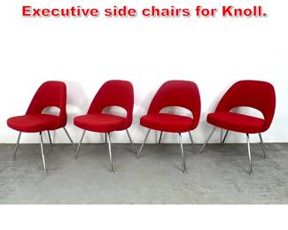 Lot 173 Set 4 Eero Saarinen No. 72 Executive side chairs for Knoll. 