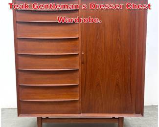 Lot 215 Falster Danish Modern Teak Gentleman s Dresser Chest Wardrobe. 