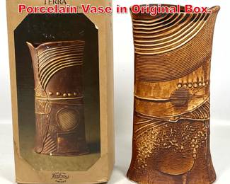 Lot 70 B. Vallien Rorstrand Sweden Porcelain Vase in Original Box. 