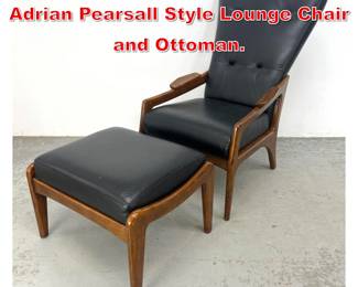 Lot 534 Contemporary Modern Adrian Pearsall Style Lounge Chair and Ottoman. 